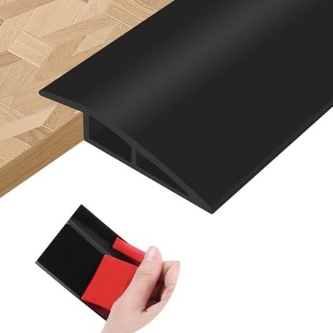Selbstklebendes Übergangsprofil Für Türschwellen, Höhenausgleich, Pvc-übergangsleiste Für Böden, Türschwellen, Abdeckleisten Für Böden Und Schwellen (schwarz, 10 Mm × 1 M)