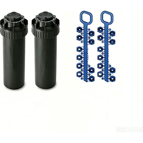 Set Mit 2 Rain Bird 5004-pc Sprinklern. Die Turbine War Zwischen 7,6 Und 15,2 Meter Lang. 3/4'' Innengewinde. Professionelle Gartenbewässerung