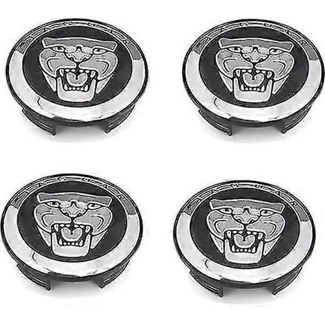 Set Mit 4 Schwarzen 59-mm-radkappen Für Jaguar X Type Xk Xf Xj Xj8 Xj6