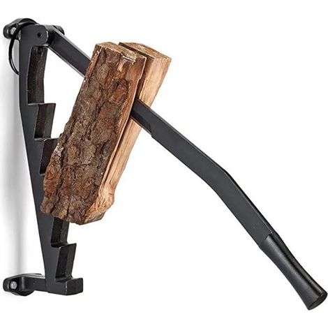 Shmshng – Wandmontierter Holzspalter 60 Cm – Q235-stahl Mit Schwarzer Lackierung – Sicher Für Einfache Nutzung – Stabile Wandmontage