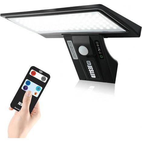 Solar-außenlampe Mit Fernbedienung, 2600 Mah, Bewegungsmelder, Solar-außenbeleuchtung, Wasserdicht, Kabellos, Sicherheitslampe, Wandlampe Für Den Garten