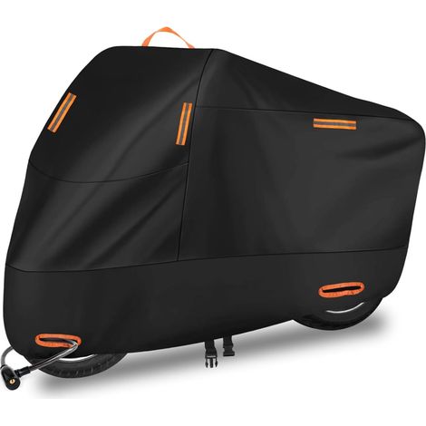 Sollbry – 210d Wasserdichte Motorradabdeckung – Strapazierfähiges Oxford-gewebe – Reflektierende Streifen – Uv-schutz – Winddichte Riemen