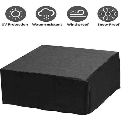 Spa-abdeckung, 200 X 200 X 85 Cm, Oxford-stoff, Staubdicht, Wasserdicht, Uv-schutz, Für Whirlpool, Schwimmbad, Garten Im Freien