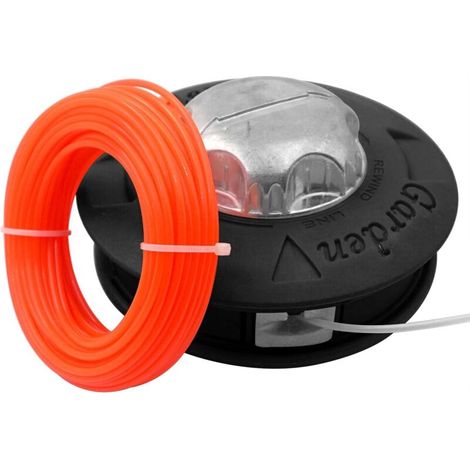 Spule Universal-freischneiderkopf M10 X 1,25 Mit 2,4 Mm X 2 M Nylondraht + 15 Meter Seil (schwarz)