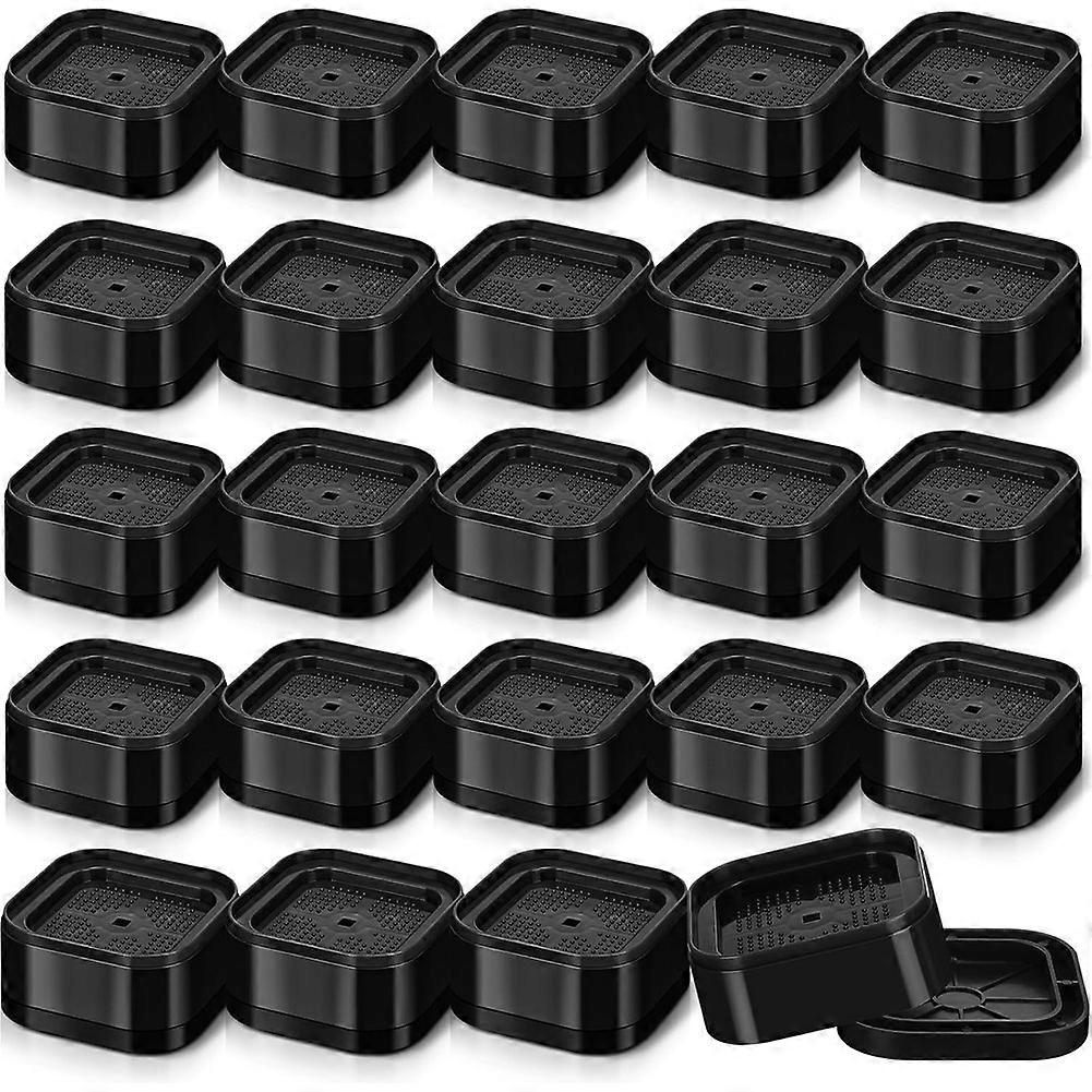 Lot De 24 Rehausseurs De Meubles, Rehausseurs De Pieds De Lit Et De Bureau Réglables, Blocs De Surélévation Carrés Robustes Empilables De 3,5 Cm (1,38 Po)