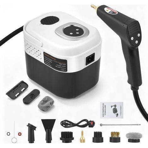 Steam Clean, Professioneller 2500-w-dampfreiniger Mit 6 Einstellungen, 1700-ml-wassertank Mit Großem Fassungsvermögen Und 15 Zubehörteilen, Badezimmer, Küche, Fenster, Auto Und Vorhänge.