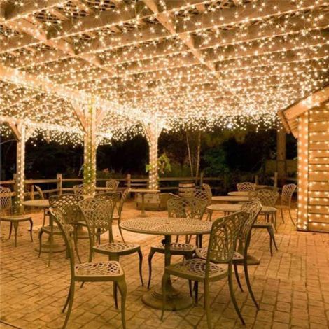 Tonchean Lichterkette Für Den Außenbereich, Lichterkette Für Den Außenbereich, 100 M, 2000 Led-licht, Märchen, Karneval, Hochzeit, Garten, Innenbeleuchtung, Warmweiß, Plug-in-fernbedienung