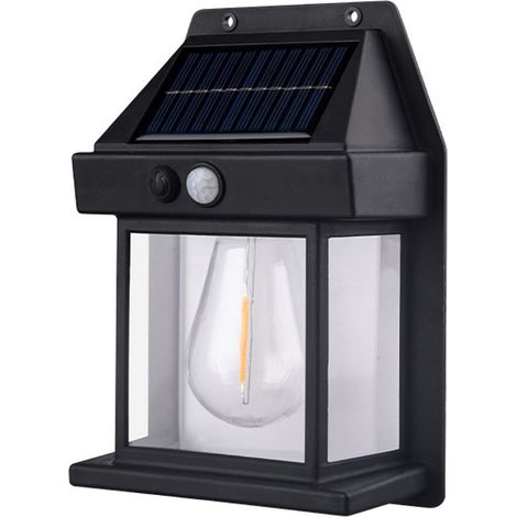 Tonchean – Wasserdichte Ip65-solarlampe Für Den Außenbereich – Bewegungssensor – 3 Beleuchtungsmodi – 1800-mah-akku – Lebensdauer 50.000 Stunden