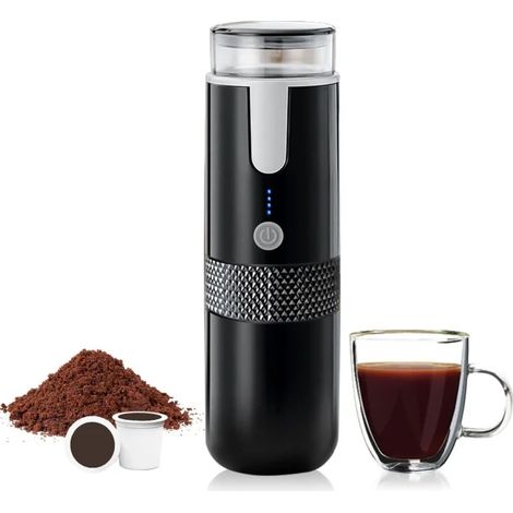 Tragbare Kaffeemaschine, Kompatibel Mit K-cup-kapseln, Gemahlener Kaffee, Handbetriebene Handkaffeemaschine Für Camping