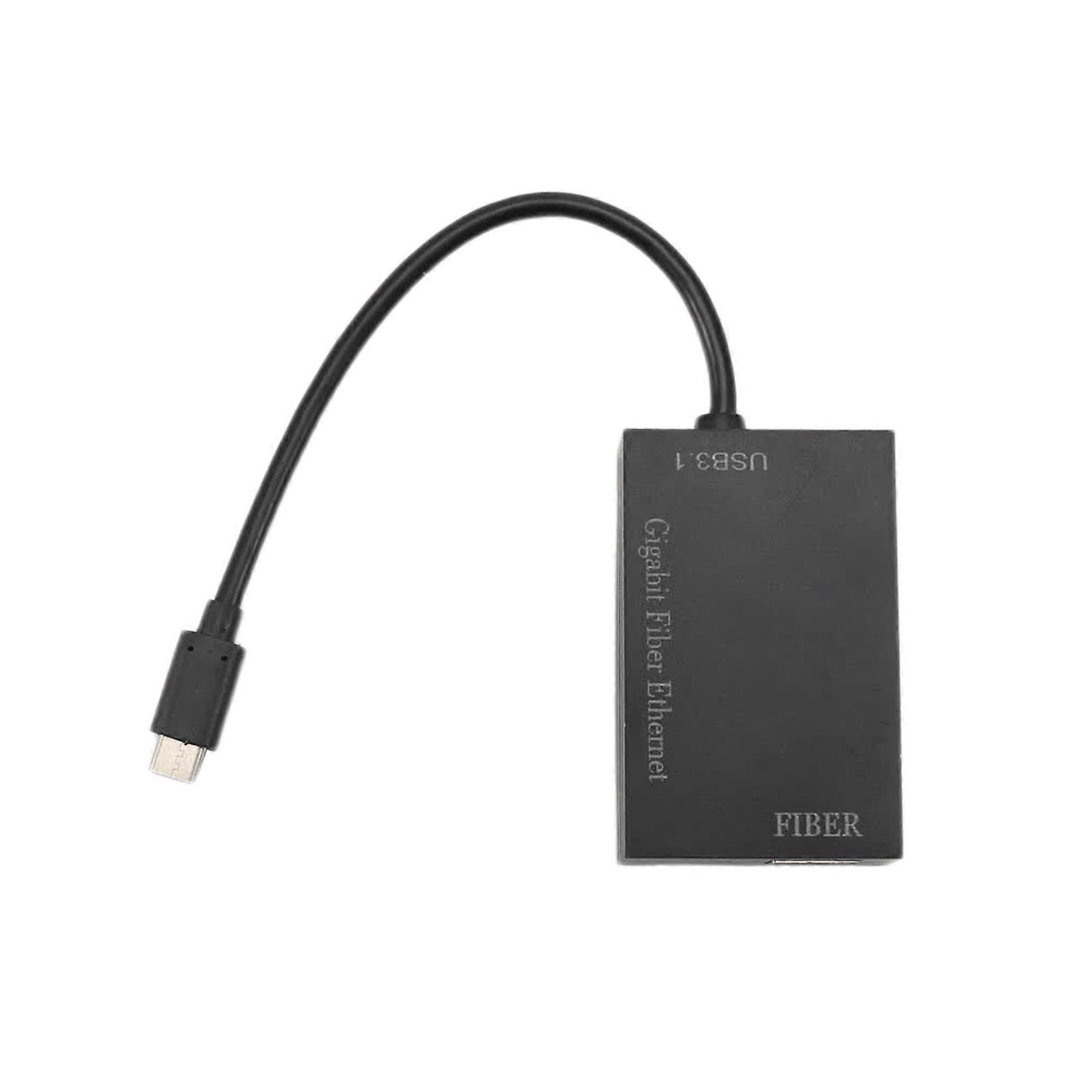 Adaptateur Réseau Ethernet Fibre Gigabit Type-c, Module Optique Monomode Gigabit Rtl8153