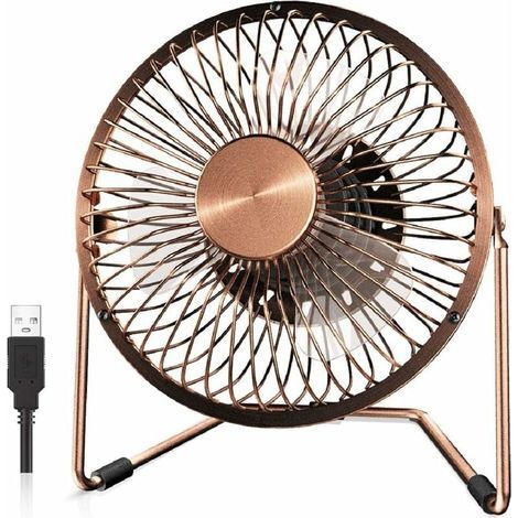 Usb-tischventilator, 6 Zoll, Leiser Tischventilator, Luftzirkulator, 2 Geschwindigkeiten, Rot