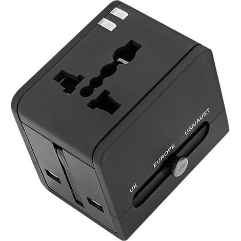 Universal-stecker-adapter, Universeller Reise-adapter, Frankreich-stecker-adapter Auf Usa, Großbritannien, Kanada, Australien, Japan, Reise-adapter Mit 2 Usb, Reise-adapter Geeignet Für Über 150 Lände