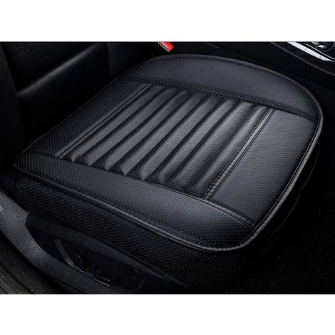 Universeller Vorderer Autositzbezug, Super Atmungsaktiv, Bambuskohle, Pu-leder, 20,8 20,1 Zoll (1 Stück, Schwarz)
