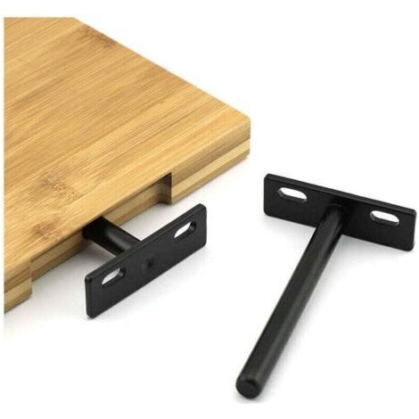 Unsichtbares Wandregal, 4 Stück, 80 Mm, Φ10 Mm (schwarz) – Muntra