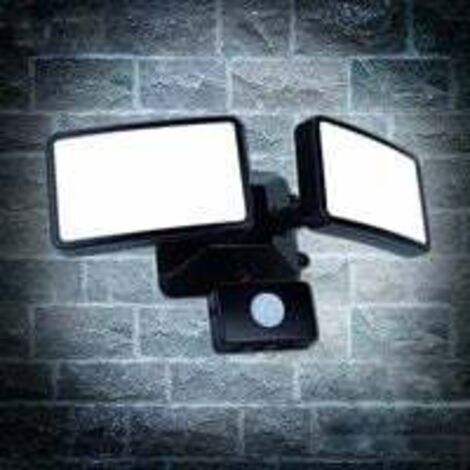 Verstellbares Led-flutlicht Mit Bewegungsmelder, Doppelkopf-led-flutlicht Für Den Außenbereich, Ip65 Wasserdicht, Tageslichtweißes Licht, Für Parks, Garagen, Einfahrten