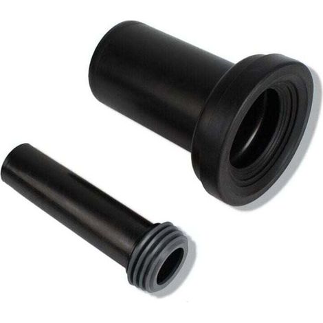 Wand-wc-verbindungsset 2-teilig – Wand-wc-ablaufrohr Wc-zubehör Pvc-wc-zubehör Wand-siphon Schwarze Badewanne Badezimmer