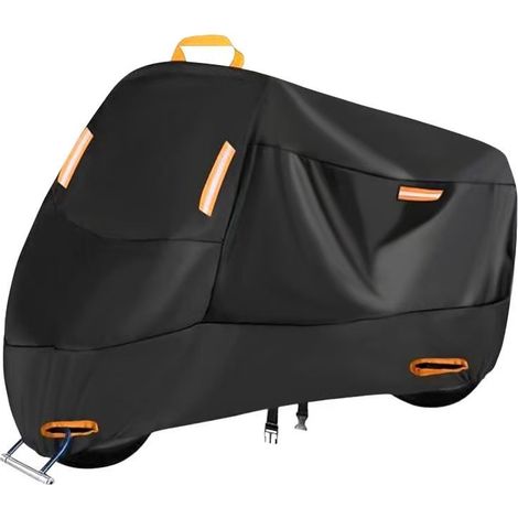 Wasserdichte Motorradabdeckung, 300d Oxford Outdoor Indoor Motorradabdeckung Mit 4 Reflektierenden Streifen Und 2 Schlüssellöchern, Für Kawas