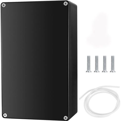 Wasserdichter Elektrischer Anschlusskasten Ip65 Für Den Außenbereich, Steckverbinder-anschlusskasten, Elektronisches Kunststoffgehäuse Für Den Außenbereich (schwarz 20 X 12 X 7,5 Cm)