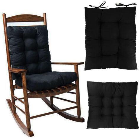 Ymyny Schaukelstuhlkissen, Sitz-/rückenkissen Mit Bändern, Lounge-stuhlkissen-set, Gepolstertes Terrassenstuhlkissen