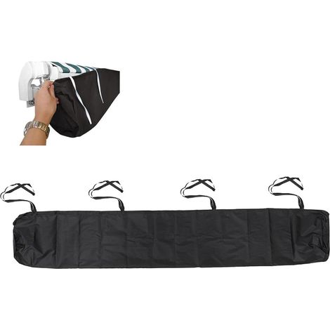 Zolginah Staubdichter Markisenabdeckungsschutz, Markisenschutzhülle, Sonnenschutz, Markisenschutztasche, Mit Kordelzug, Für Gartenterrasse Im Freien (größe: 4 M, Farbe: Schwarz)