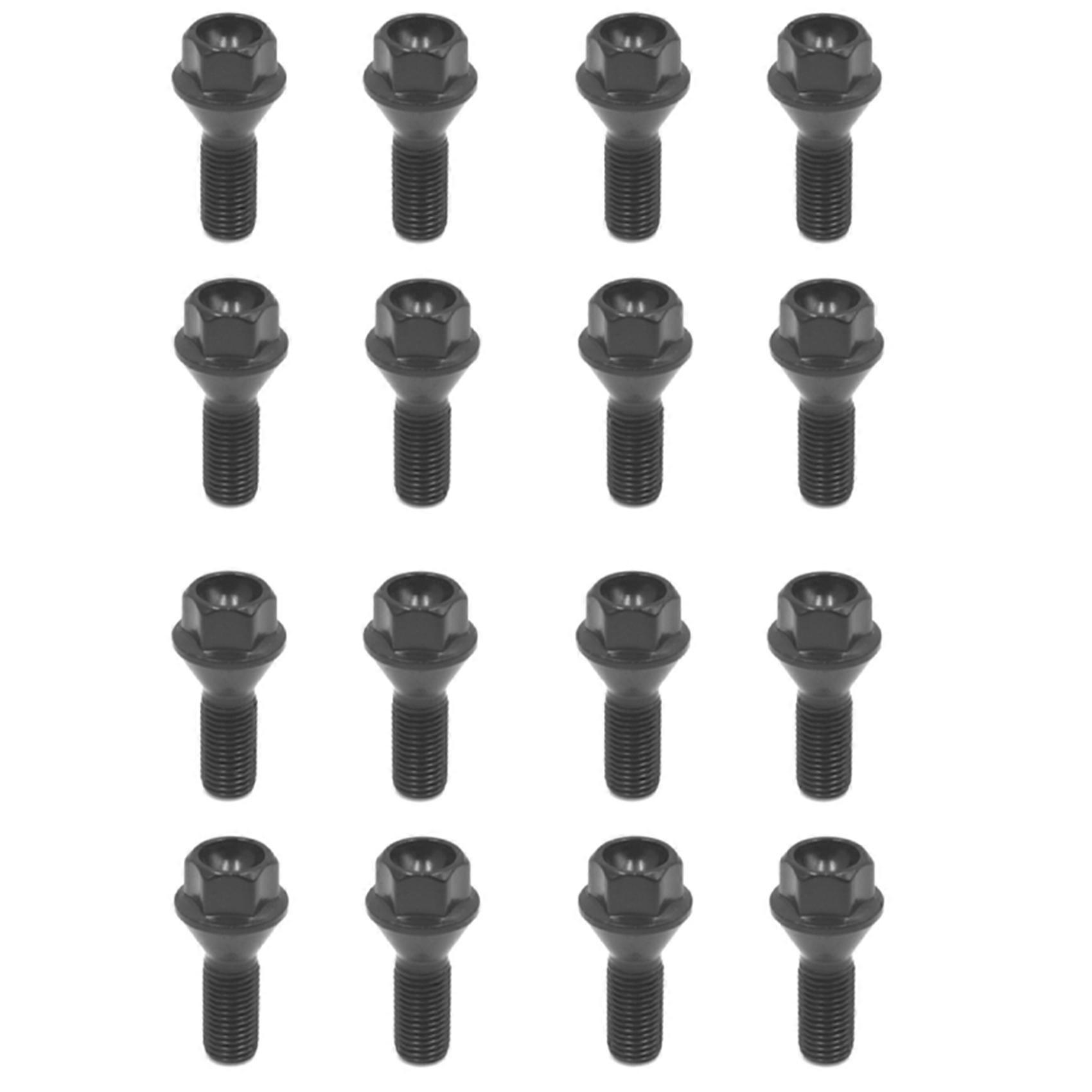 16 Écrous De Roue Noirs Pour Bmw E30 E36 E46 E60 E90 36136781150