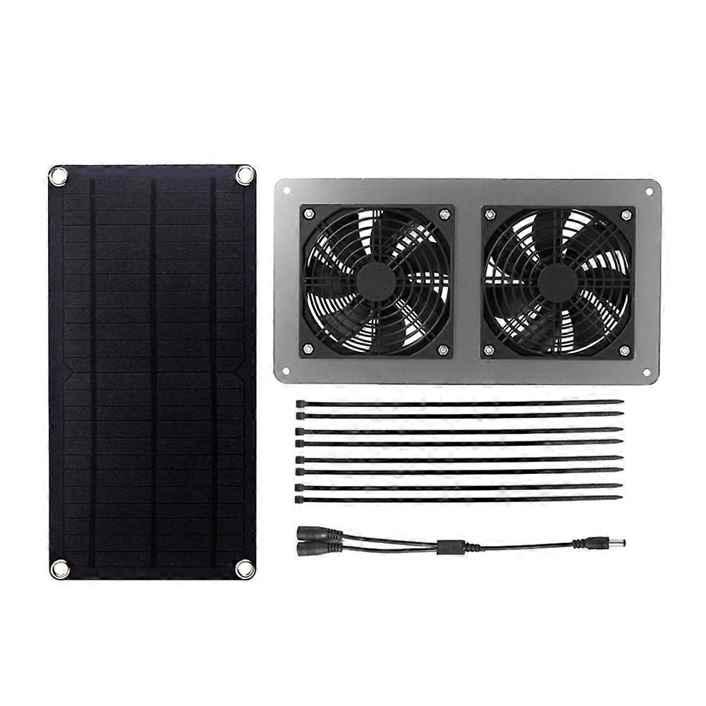 Ventilateur D'Extraction Solaire 10 W 12 V Pour Bureau, Extérieur, Abri Pour Chien, Poulailler, Serre, Étanche, Panneau Solaire B