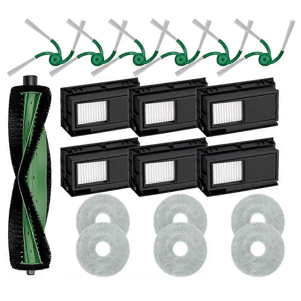 Lot De 19 Brosses Latérales Principales Avec Filtre Hepa Et Lingettes De Nettoyage Pour Aspirateurs Irobot Roomba Plus 415x Combo/415 Combo/515 Combo/575 Combo