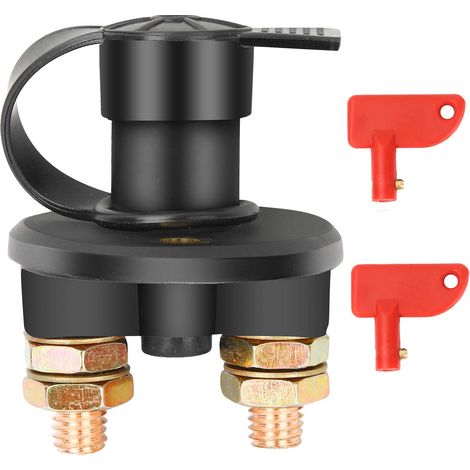 12v/24v Batterieschalter - Hauptschalter Mit 2-poliger Ein/aus-funktion, Ideal Für Autos, Boote Und Kraftfahrzeuge, 6v Enthalten (einzeln)