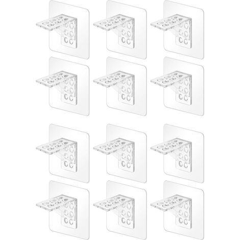 Befestigungswinkel - Eckwinkel - Ohne Bohren - Selbstklebend - 70 X 70 Mm - Für Schränke Und Kleiderschränke - 12er Set