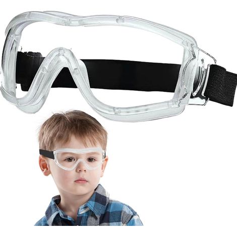 Csparkv Kinderschutzbrille, Klare Anti-rutsch-schutzbrille, Wasserdichte Schlagfeste Kinderbrille, Tragbare Augenschutzbrille
