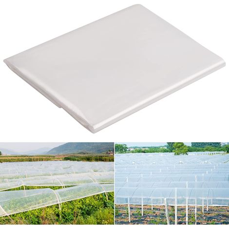 Groofoo Schutzplane, Transparente Gewächshausfolie, Transparente Kunststofffolie Für Gewächshaus, Uv-beständige Gewächshausfolie, Transparente Abdeckung, Für Gartenarbeit, Landwirtschaft (3 X 3 M)