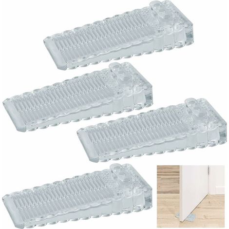 Gummi-türstopper, 4 Stück, Gummi-türkeil, Rutschfest, Höhenverstellbar, Fensteranschlagkeil Für Tür, Badezimmer, Balkon, Kinderzimmer, Fenster (