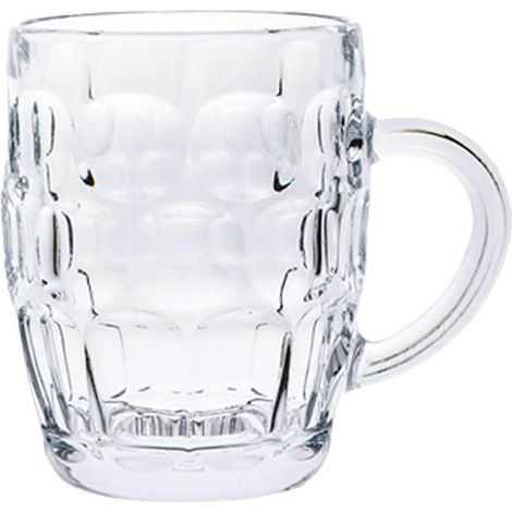 Klassische Bierkrüge Im Pint-stil, Glas, Im Old-pub-stil, Mit Henkel Und Vertiefung, 250 Ml