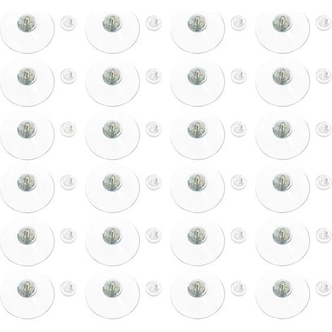 Set Mit 24 Kleinen Transparenten Schraubsaugnäpfen, 40 M5–6, Pvc, Wasserdicht Und Rostfrei, Wiederverwendbare Haken Für Badezimmer Und Küche, Leistungsstarker Handtuchhalter, Packung