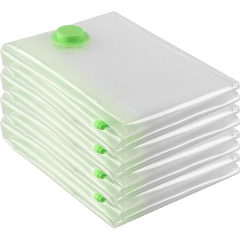 Vakuumbeutel Für Kleiderstaubsauger (40 X 60 Cm) – Vakuum-aufbewahrungsbeutel Für Kleidung, Bettdecken, Bettwäsche, Kissen – 80 % Stauraum Sparen – 4 Stück