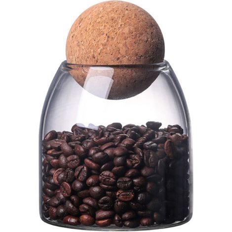Vorratsdosen Aus Glas, Luftdichtes Glas, Borosilikatglas, Gewürzdosen, Mit Korkstopfen, Für Gewürze, Zucker, Kaffee, Kekse, Süßigkeiten (550 Ml)