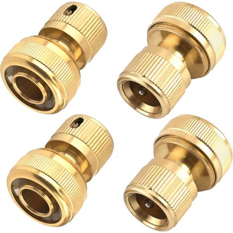 (19 Mm) 4er-pack Messing-gartenschlauch-schnellverbinder, 3/4 Zoll, Düse Für Küche, Garten, Außenbereich