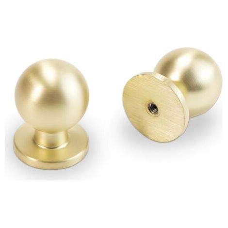 10 Stück Küchentürknöpfe Aus Goldfarbener Zinklegierung Und Gebürstetem Messing
