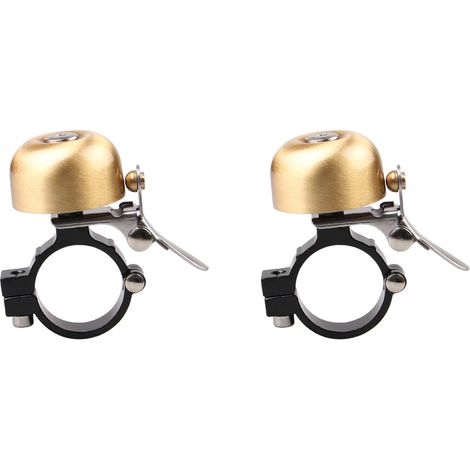2er-set Klassische Fahrradklingel Aus Messing Mit Schönem, Lautem Klang – Fahrradzubehör Für Kinder Und Erwachsene (gold)