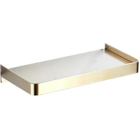 Badezimmerregal Mit Handy-aufbewahrungshalter, Wandmontierter Edelstahl-duschkorb Und Handyhalter (gold)