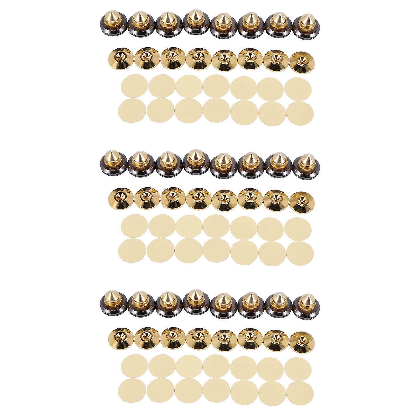 24 Pointes De Découplage Plaquées Or Pour Enceintes, Pieds D'Isolation Pour Cd Audio, Caisson De Basses, Amplificateur Et Platine Vinyle