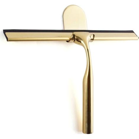 Duschabzieher Aus Goldenem Edelstahl Für Badezimmer, Breiter Duschabzieher Aus Glas [9,8''], Hochwertiges Silikon, Dusche Mit Halterung Ohne Bohren, Für Dusche, Badezimmer,