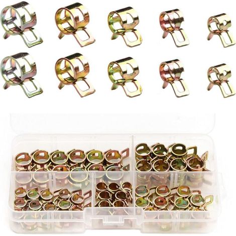 Federklemmen-schlauchklemme, 75-teilig, Kraftstoffschlauchklemme, 6–10 Mm, Kit-set, Schlauchklemmenklemme, Federklemme, Schlauchklemme Zur Befestigung Von Weich- Und Schlauchleitungen
