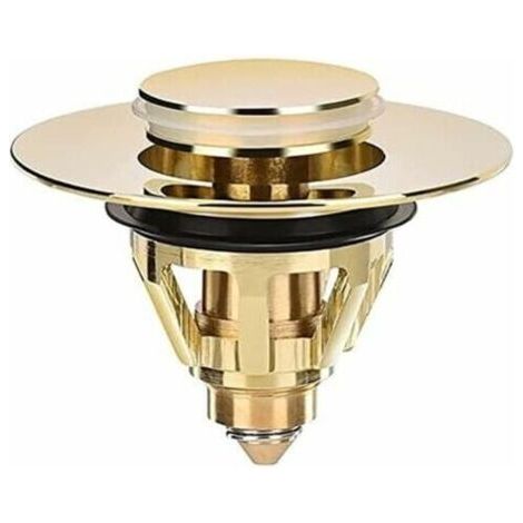 Universeller Abfluss Für Dusche Und Waschbecken – Ventilstopfen – Waschbecken – Anti-verstopfungs-sieb Aus Messing – Anderes Waschbecken-zubehör – Abfluss Für Waschbecken (gold)