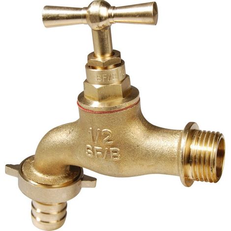 Wasserhahn Aus Gebürstetem Messing - Schaftkopf-nasenanschluss 15x21 - 20x27
