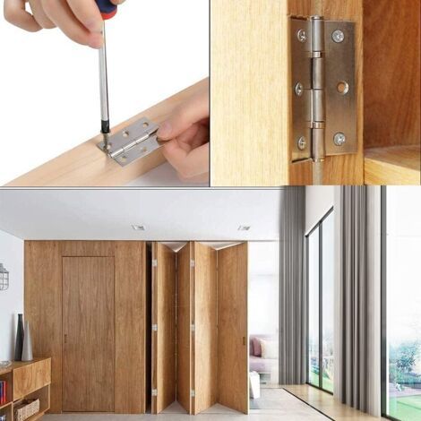 10 Stück Türscharniere, Edelstahlscharniere, Unsichtbare Scharniere, Schranktüren/kleine Türen/schubladen/fenster/klaviere/schmuckkästchen, Wohnmöbel, Hardware-schränke-rapanda
