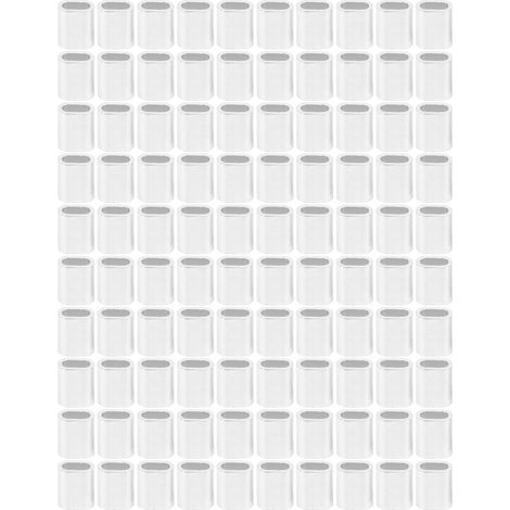 100 Stück Aluminiumhülsen Zum Crimpen Von Stahlkabeln, 1 Loch, Ovale Hülse, M4, Al6063, Spannzangenfutter