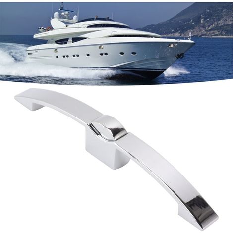 2 Sets Schrankriegel Mit Knöpfen, Schrankknopfschloss Mit Griff Für Wohnmobil, Boot, Lochabstand 160 Mm (chrom)