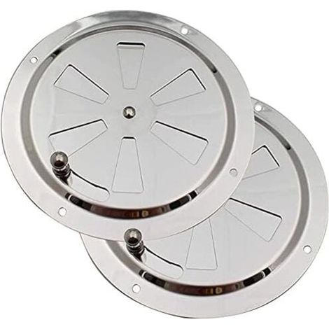 2 Stück Rundes Lüftungsgitter, 125 Mm Rundes Lüftungsgitter Aus Edelstahl 316 – Silber