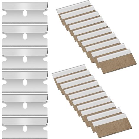 20 Stück Ersatzschaberklinge, Glasschaber, Glaskeramikschaber, Schaber, Glaskeramikschaber, Metall-ersatzklingen Für Schaber, Mit Unabhängiger Verpackung, 40 20 Mm